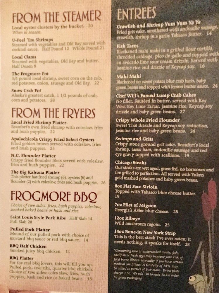 Foolish Frog Menu - Image 11